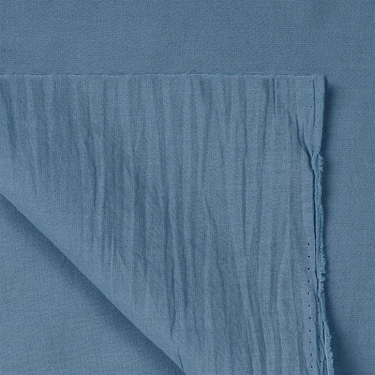 Ткань Хлопок крэш, 5 м х 150 см, 90 г/м², цвет: синий, TBY — картинка 5