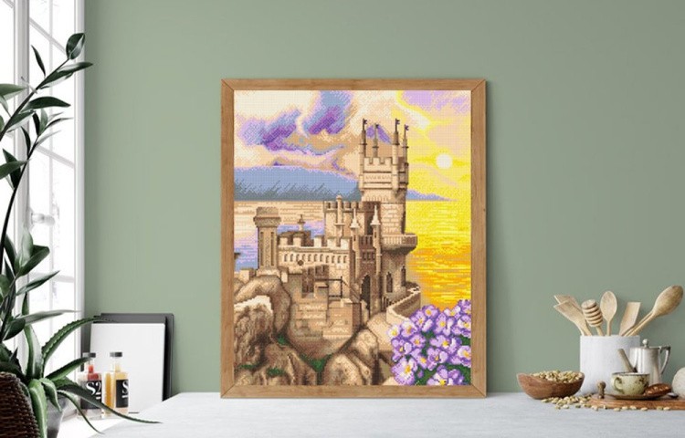 Алмазная вышивка «Ласточкино гнездо» — картинка 3