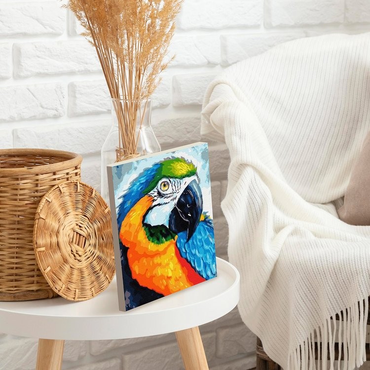 Картина по номерам с поталью «Попугай Ара» — картинка 4