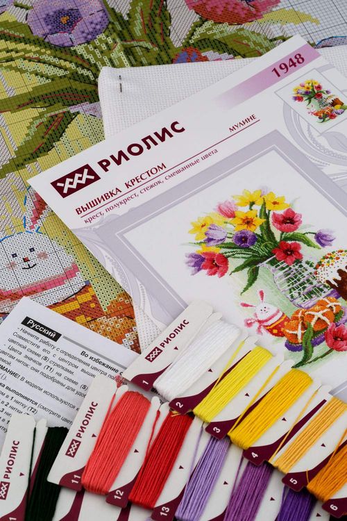 Набор для вышивания «Пасхальный натюрморт с зайчиком» — картинка 2