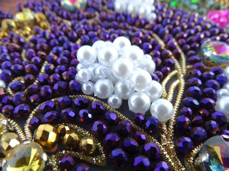 Набор для вышивания хрустальными камнями «Спас Лоза истинная» (акриловый жемчуг) — картинка 3