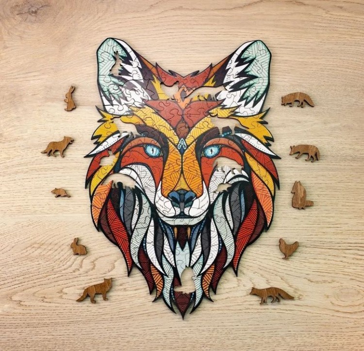 Деревянный пазл-головоломка «Хитрый Лис XL», Eco Wood Art — картинка 2