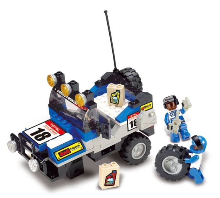 Конструктор «Внедорожные гонки. Автомобиль повышенной проходимости синий», 154 детали — картинка 2