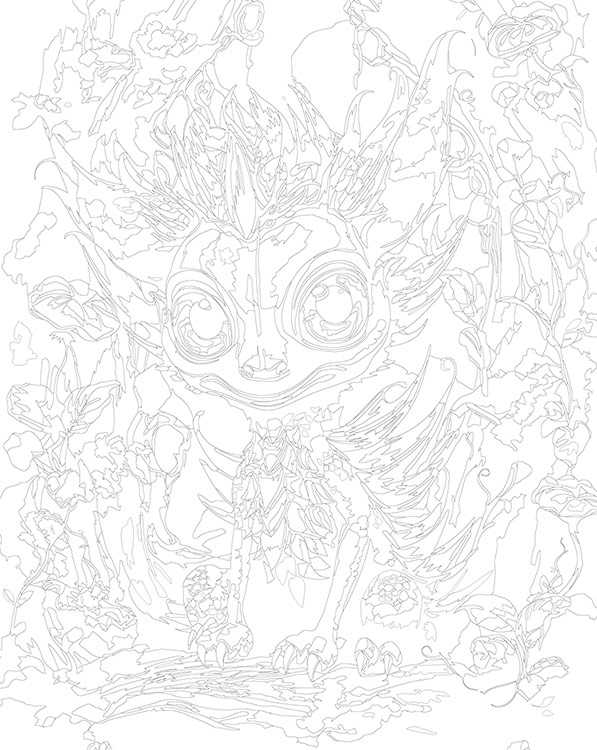 Картина по номерам «Маленький зеленый дракон 2» — картинка 3