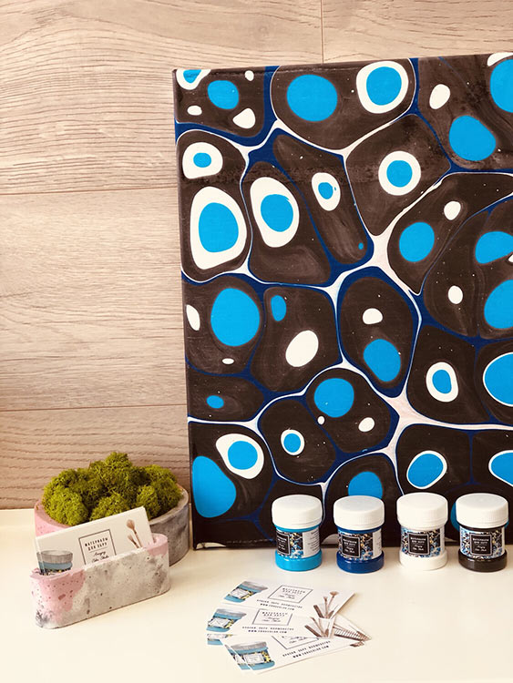 Холст белый для эбру А3 (30х40 см), Amazing Color — картинка 4