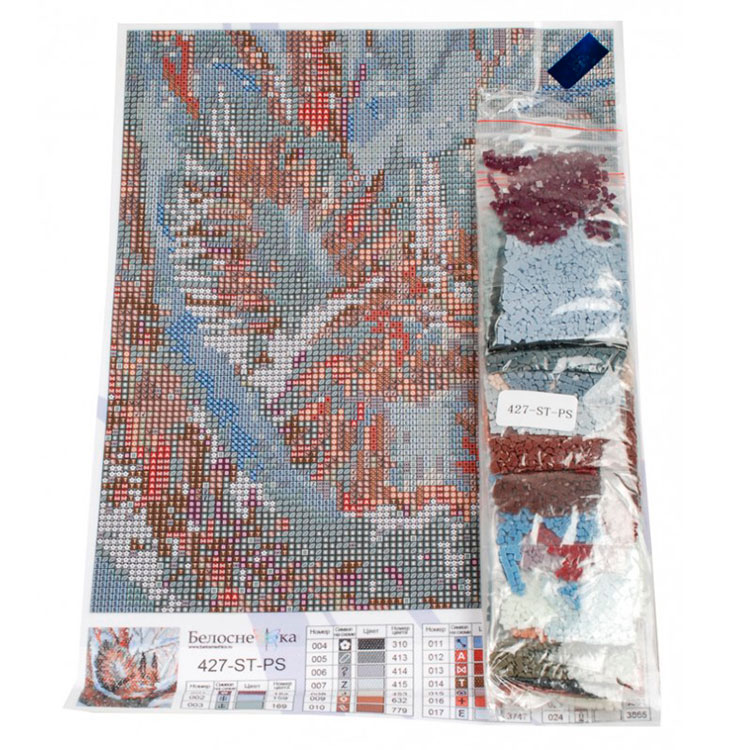 Алмазная вышивка «Белочка в зимнем лесу» — картинка 2