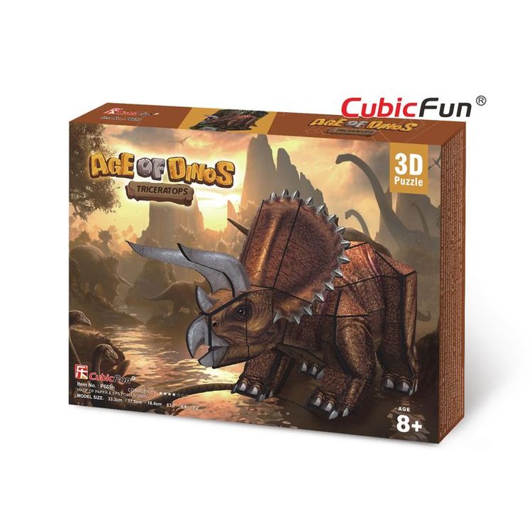 3D-пазл CubicFun Эра Динозавров - Трицератопс — картинка 5