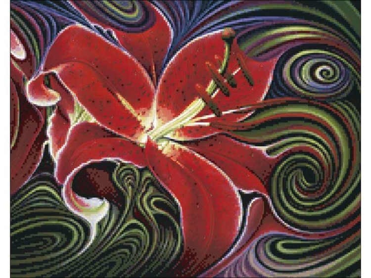 Алмазная вышивка «Волшебная лилия» — картинка 2