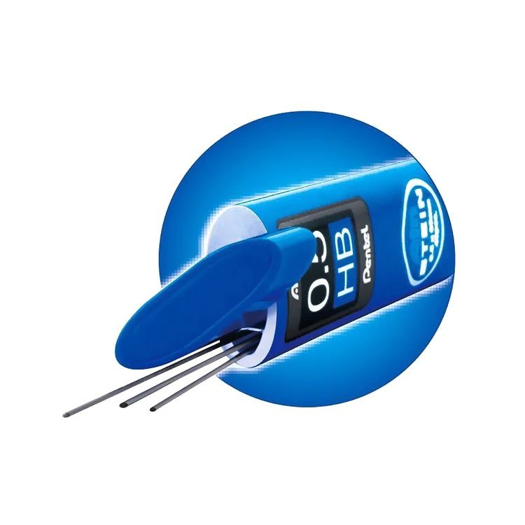 Грифели для карандашей автоматических Ain Stein 0,9 мм, НВ, 36 шт., в тубе, Pentel — картинка 2