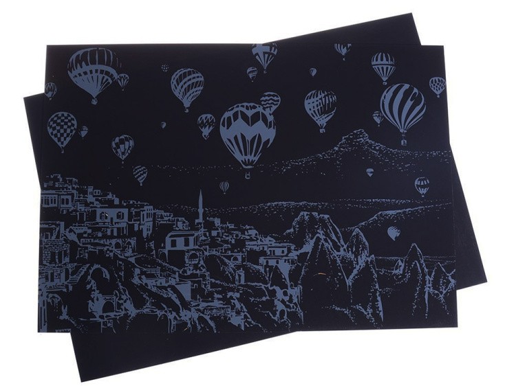 Скретч-картина «Воздушные шары» (цветная) — картинка 2