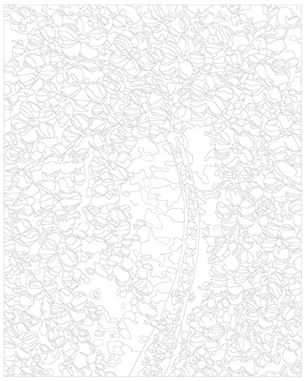 Картина по номерам «Дерево в цвету» — картинка 3