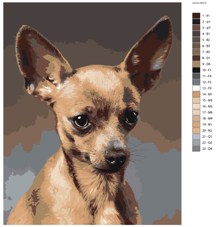 Картина по номерам «Собаки: Той терьер 40x50» — картинка 2