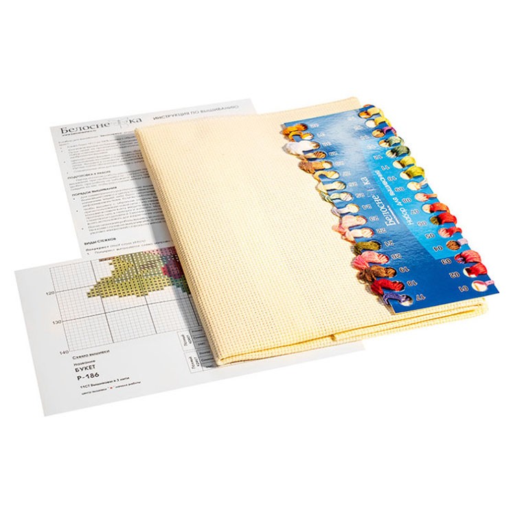 Подушка «Букет» (канва бежевая) — картинка 2