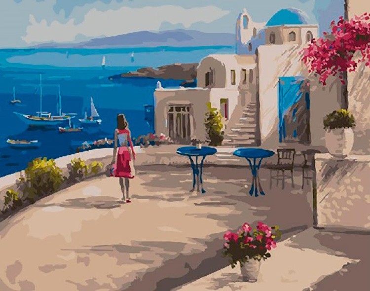 Картина по номерам «Греческий пейзаж»