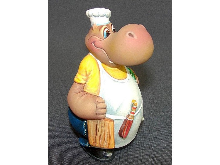 Фигурка для раскрашивания «Бегемот повар» — картинка 4