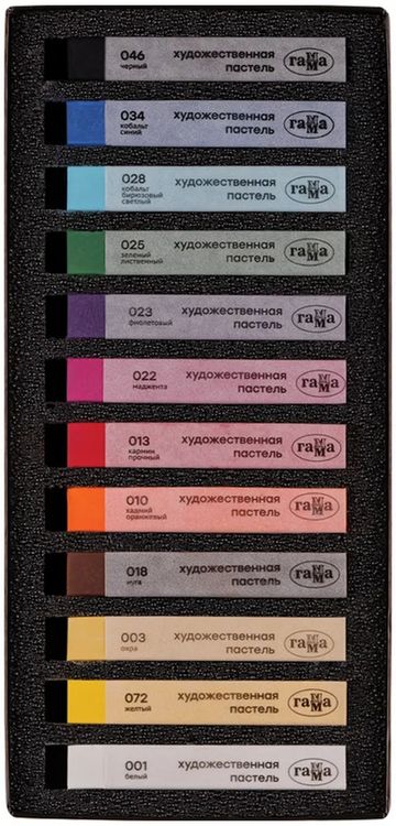 Пастель сухая художественная «Старый Мастер», 12 цв., базовые цв., квадратное сечение, Gamma — картинка 3