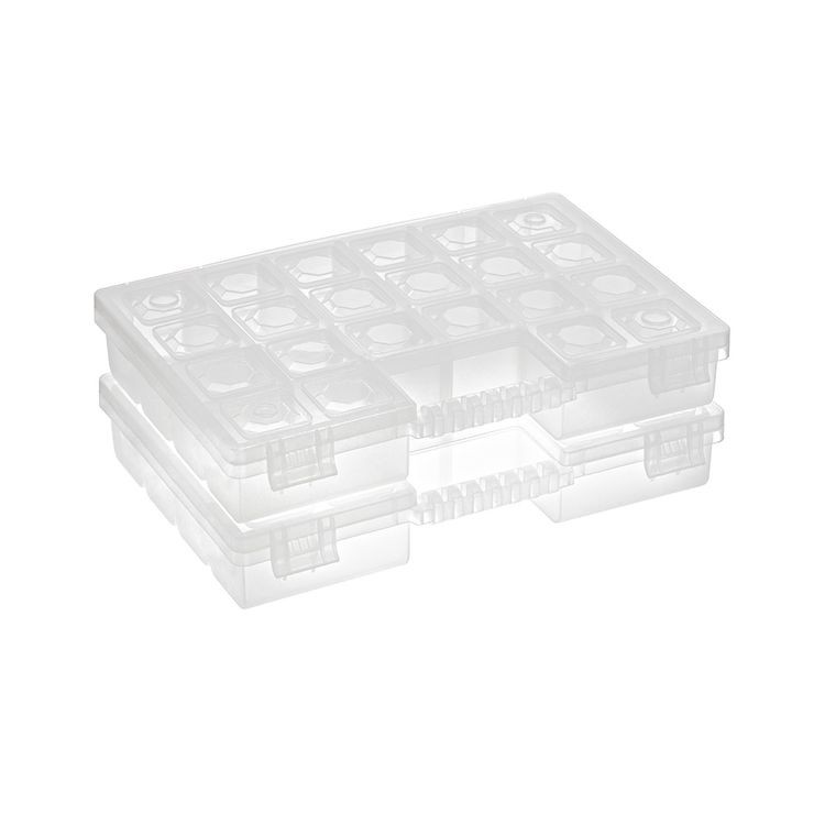 Коробка для швейных принадлежностей, пластик, цвет: бордовый, 20x28,5x5 см, Gamma — картинка 3