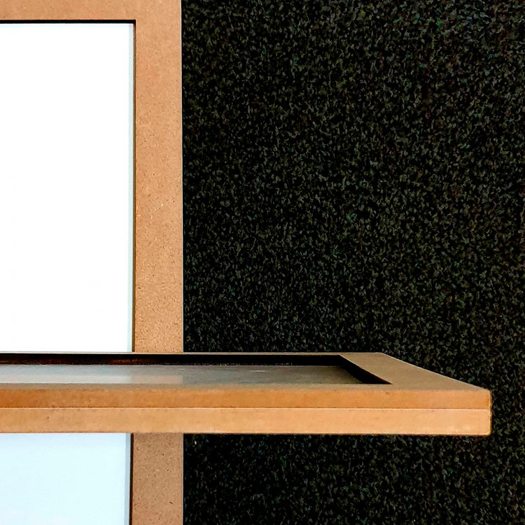 Двусторонняя основа для картины, Artboard Квадрат с усилением 40х40х0,5 см, ResinArt — картинка 2