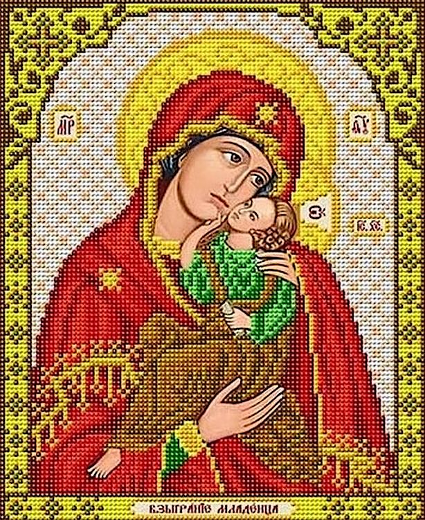 Рисунок на ткани «Богородица. Взыграние младенца»