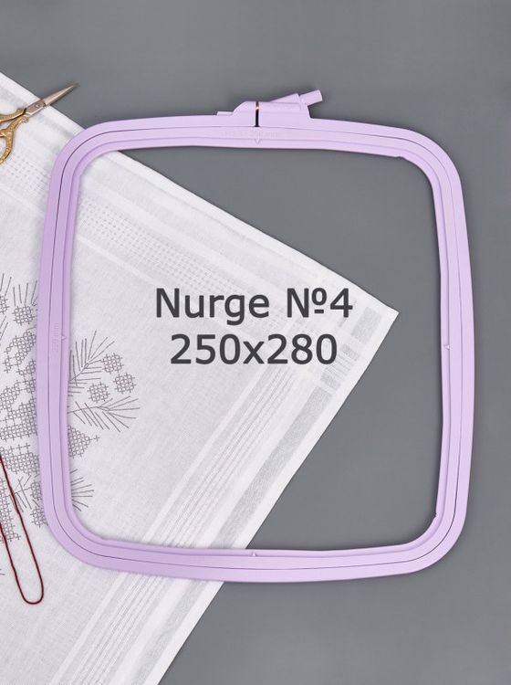 Пяльцы пластиковые прямоугольные с винтом №4, 25х28 см, Nurge — картинка 2