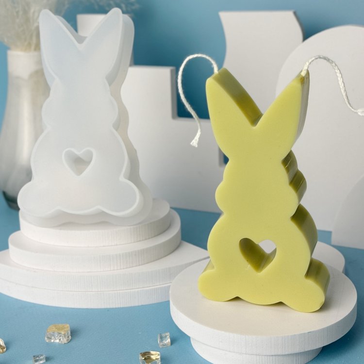 Силиконовый молд - Свеча зайчик №1, 13,5x7,5см, 1 шт. — картинка 2