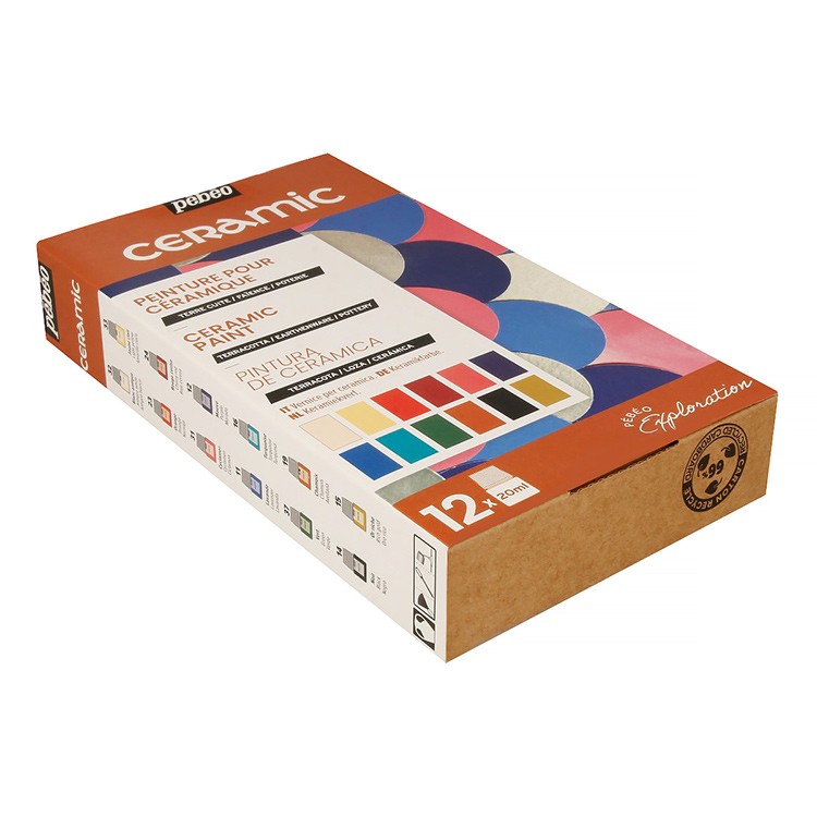 Набор красок Pebeo Ceramic «Исследование» по керамике и металлу, 12 цв. — картинка 3