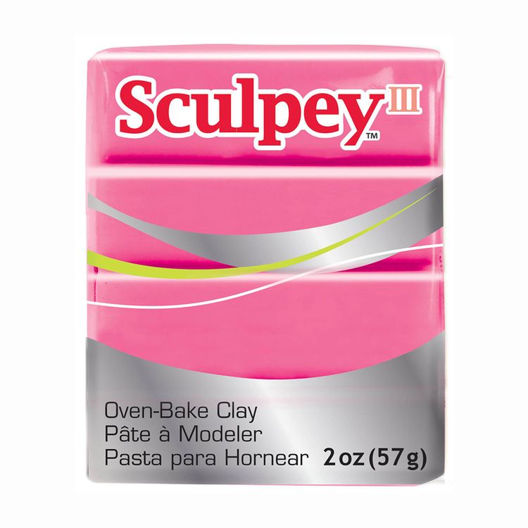 Полимерная глина Sculpey III, цвет: 1142 розовый леденец, 85 г