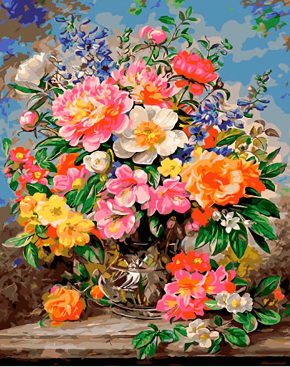 Картина по номерам «Сентябрьские цветы»