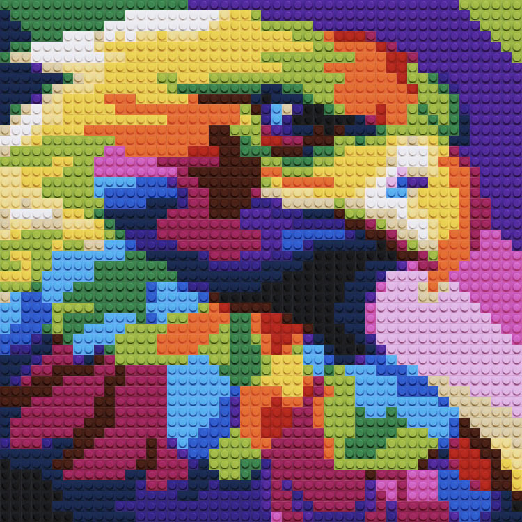 Картина-мозаика из конструктора PIXELIM «Радужный орел» — картинка 3