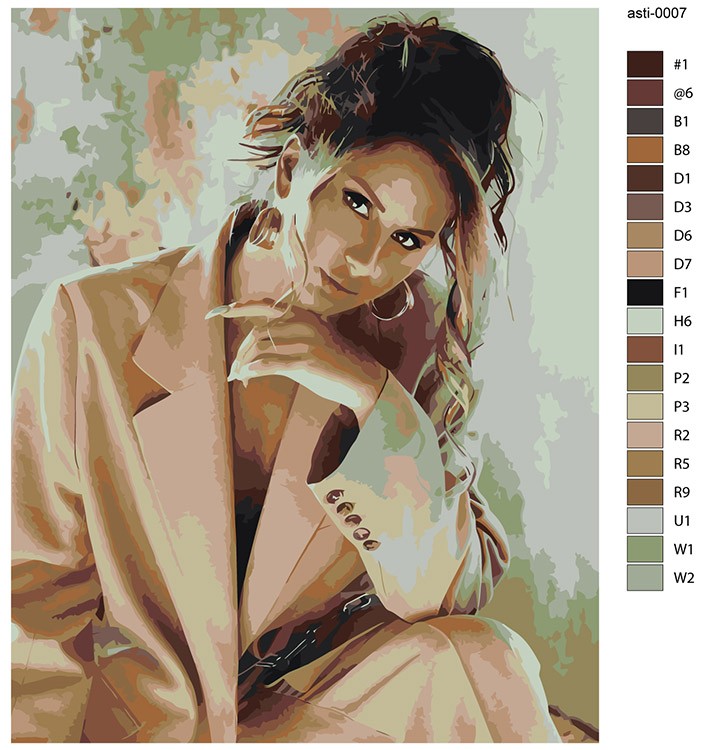 Картина по номерам «Российская певица Анна Асти Anna Asti 7» — картинка 2