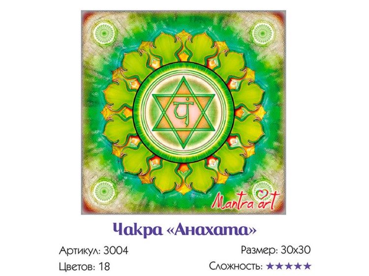 Картина по номерам «Чакра Анахата» — картинка 3