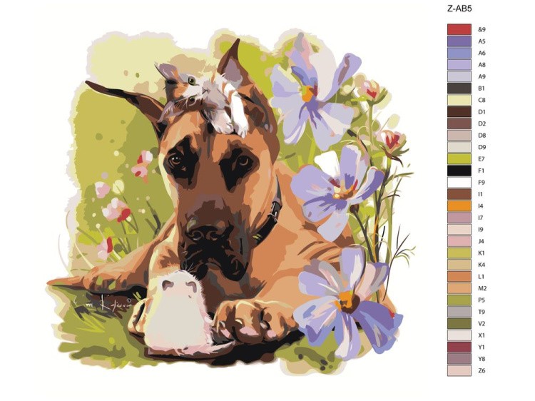 Картина по номерам «Дог» — картинка 2