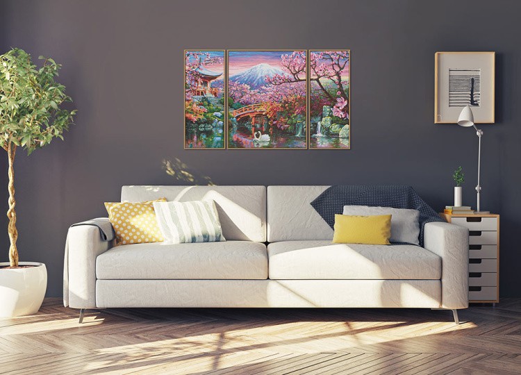 Картина по номерам «Цветущая вишня» — картинка 5