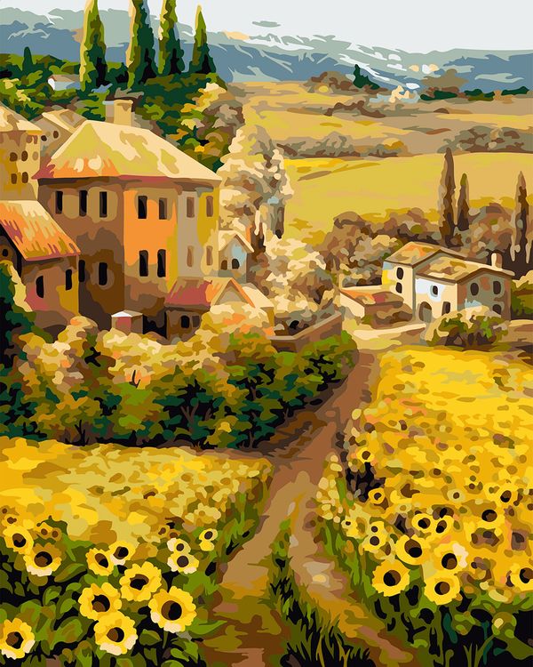 Картина по номерам «Золотые поля Тосканы»
