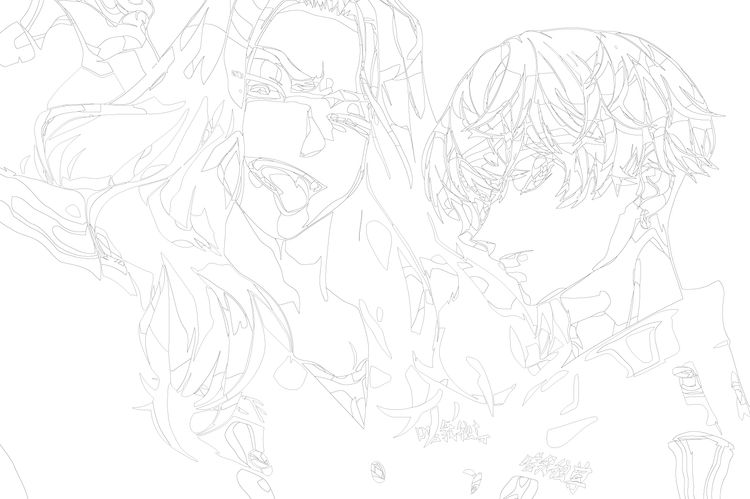 Картина по номерам «Аниме Токийские Мстители: Баджи Кейске и Чифую Мацуна 2» — картинка 3