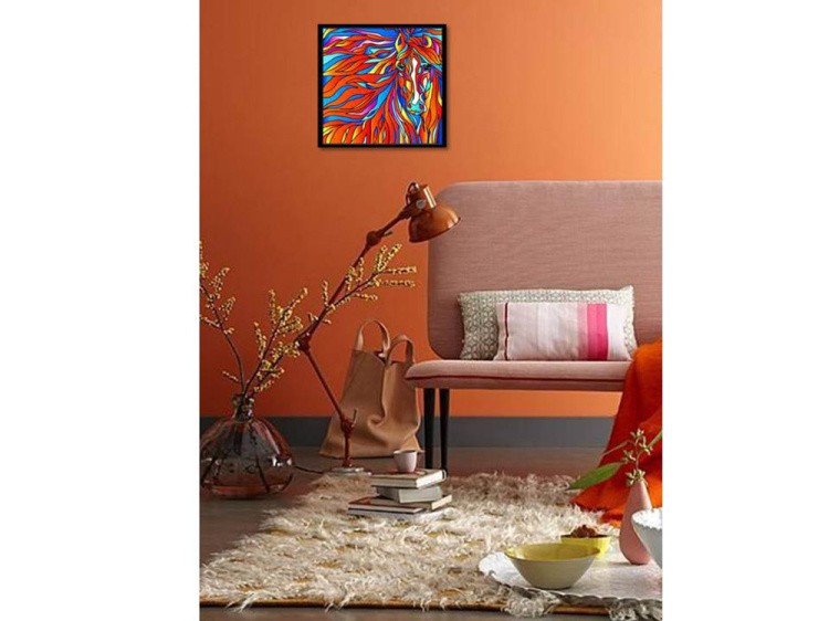 Витраж-раскраска «Огненная лошадь» — картинка 2