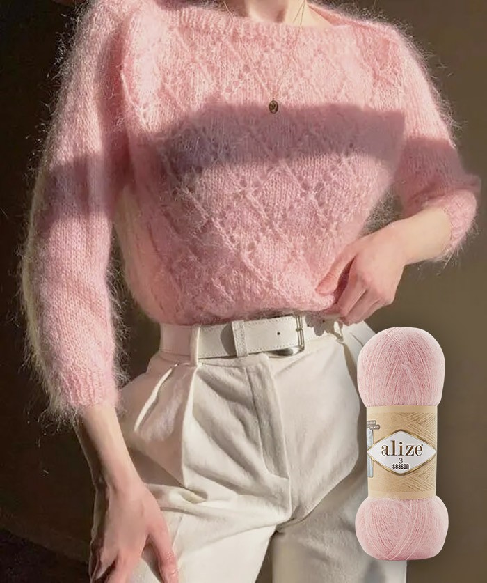 Пряжа ALIZE 3 Season (3 Сезона) (67), фрез, 5 шт. по 100 г — картинка 6