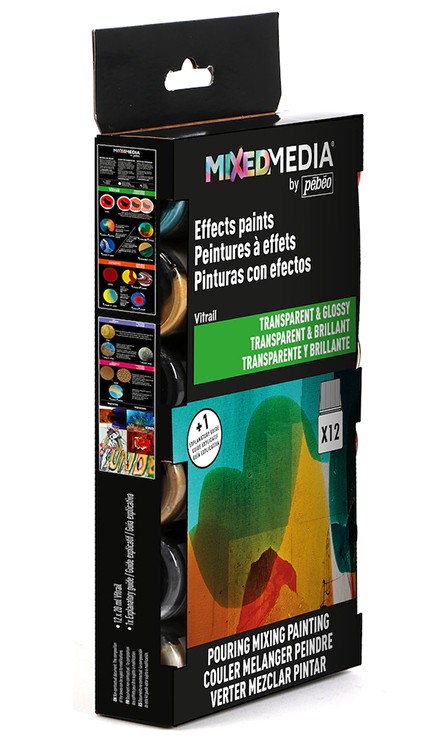 Набор красок Mixed Media - Vitrail, 12 шт. — картинка 2
