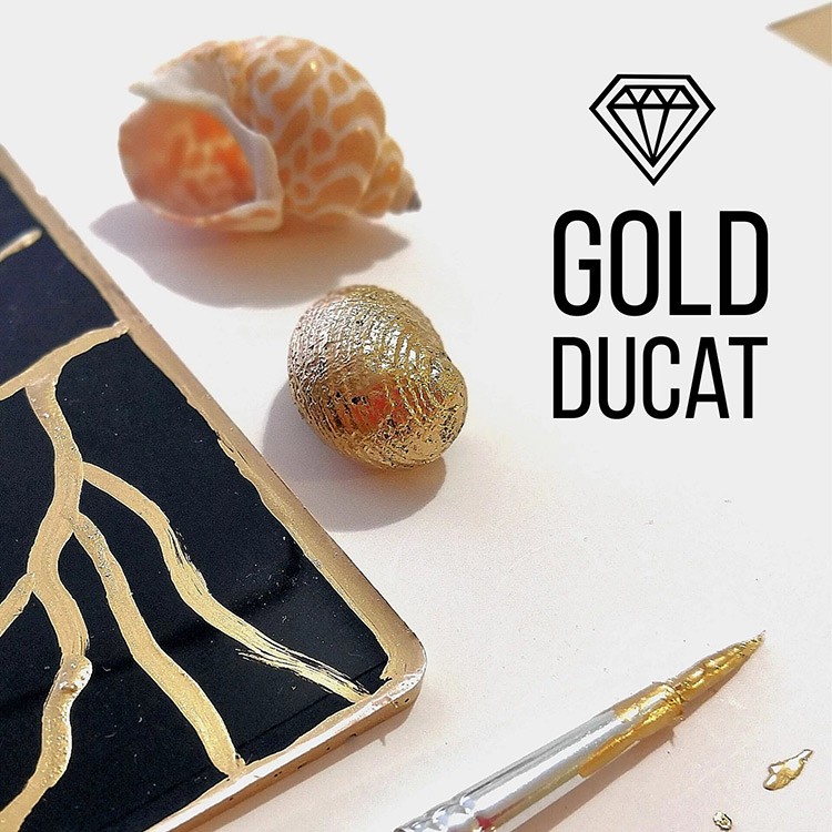 Жидкая поталь бледно-золотая (Pale Gold) 25 мл, Gold Ducat — картинка 2