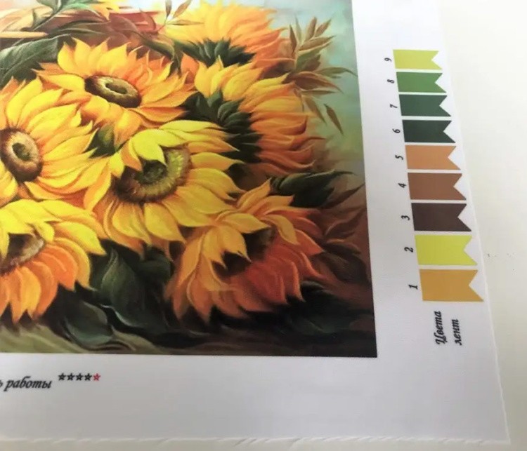 Рисунок на ткани «Корзина подсолнухов» — картинка 4