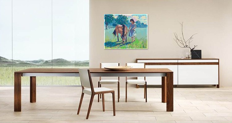 Картина по номерам «Девушка и лошадь» — картинка 2