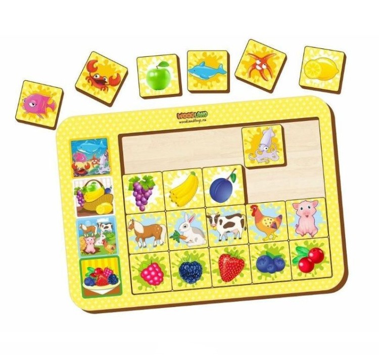 Развивающее пособие из дерева. Досочки «Ассоциации-1» — картинка 3