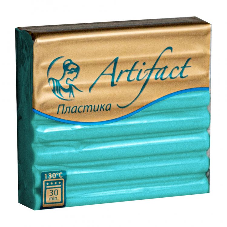 Полимерная глина, брус 56 г, цвет: аквамарин, Artifact