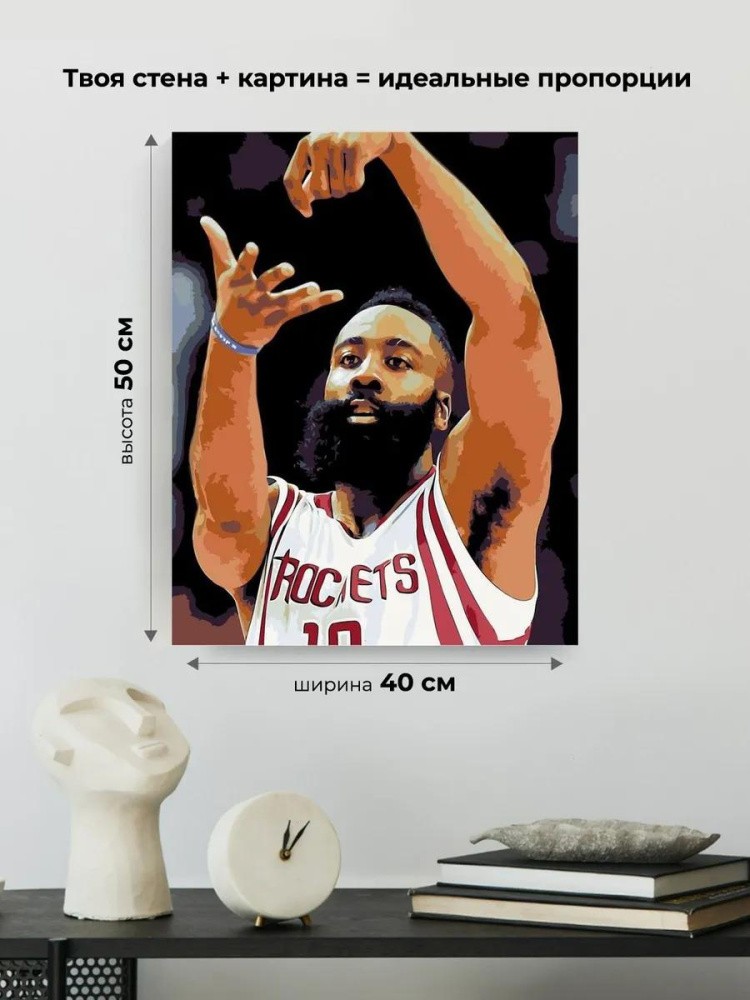 Картина по номерам «Джеймс Харден» — картинка 3