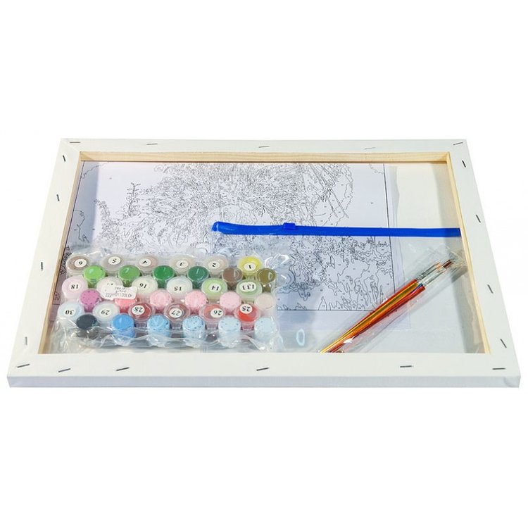 Картина по номерам «Кот с букетом» — картинка 3