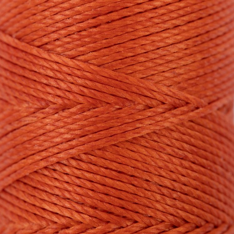 Нитки для кожи вощёные, крученые (полиэстер), 0,45 мм, 40 м, цвет: рыжий, Промысел — картинка 2
