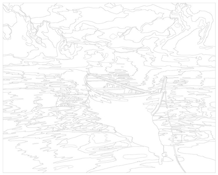 Картина по номерам «Море: Лодка на закате 2» — картинка 3
