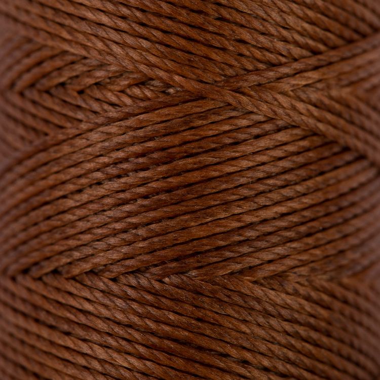 Нитки для кожи вощёные, крученые (полиэстер), 0,45 мм, 40 м, цвет: светло-коричневый, Промысел — картинка 2