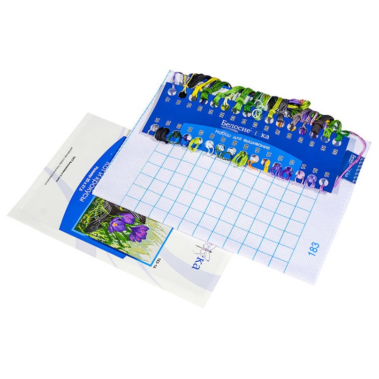 Набор для вышивания «Кот и крокусы» — картинка 2