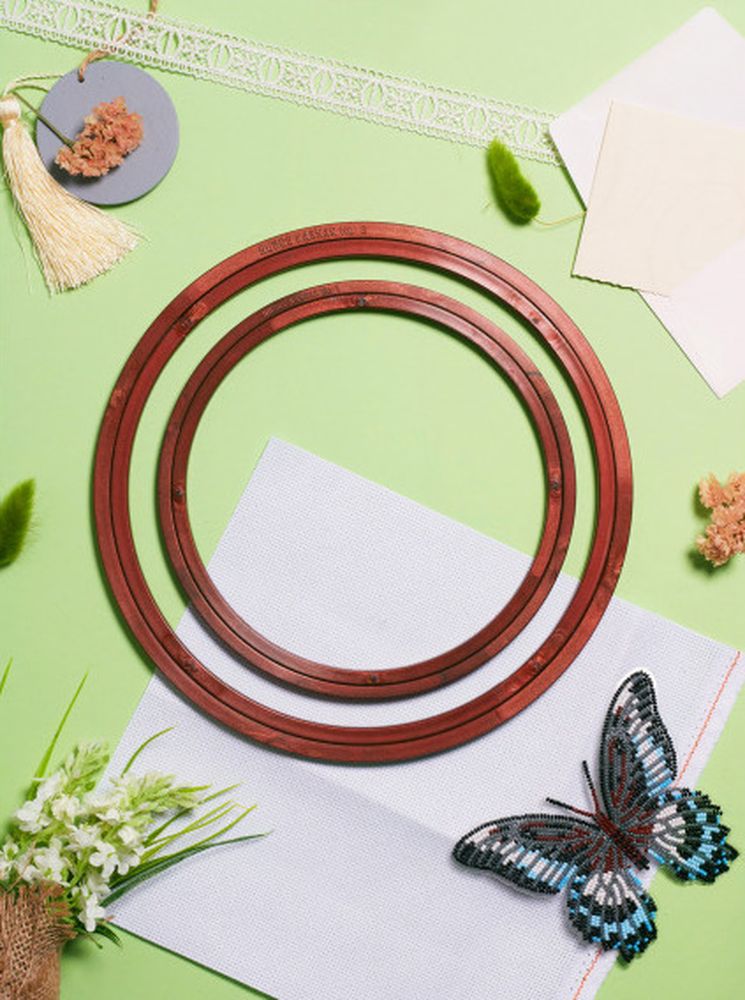 Пяльцы пластиковые без винта, диаметр 17,7 см, h=8 — картинка 2